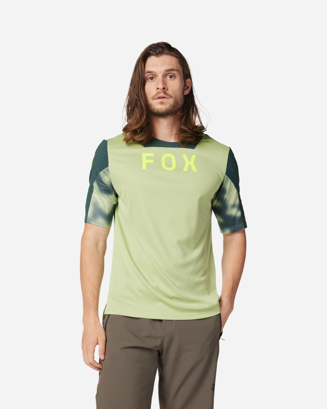 Maillot manches courtes Fox Racing Defend Taunt - Vert Pin
