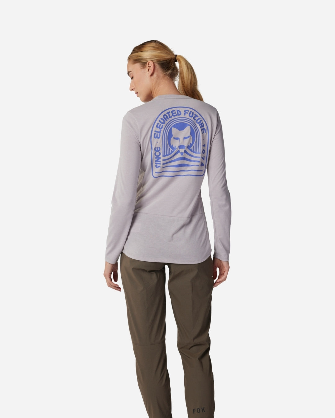 Maillot manches longues femme Fox Racing Ranger Drirelease - Gris/Gris Clair