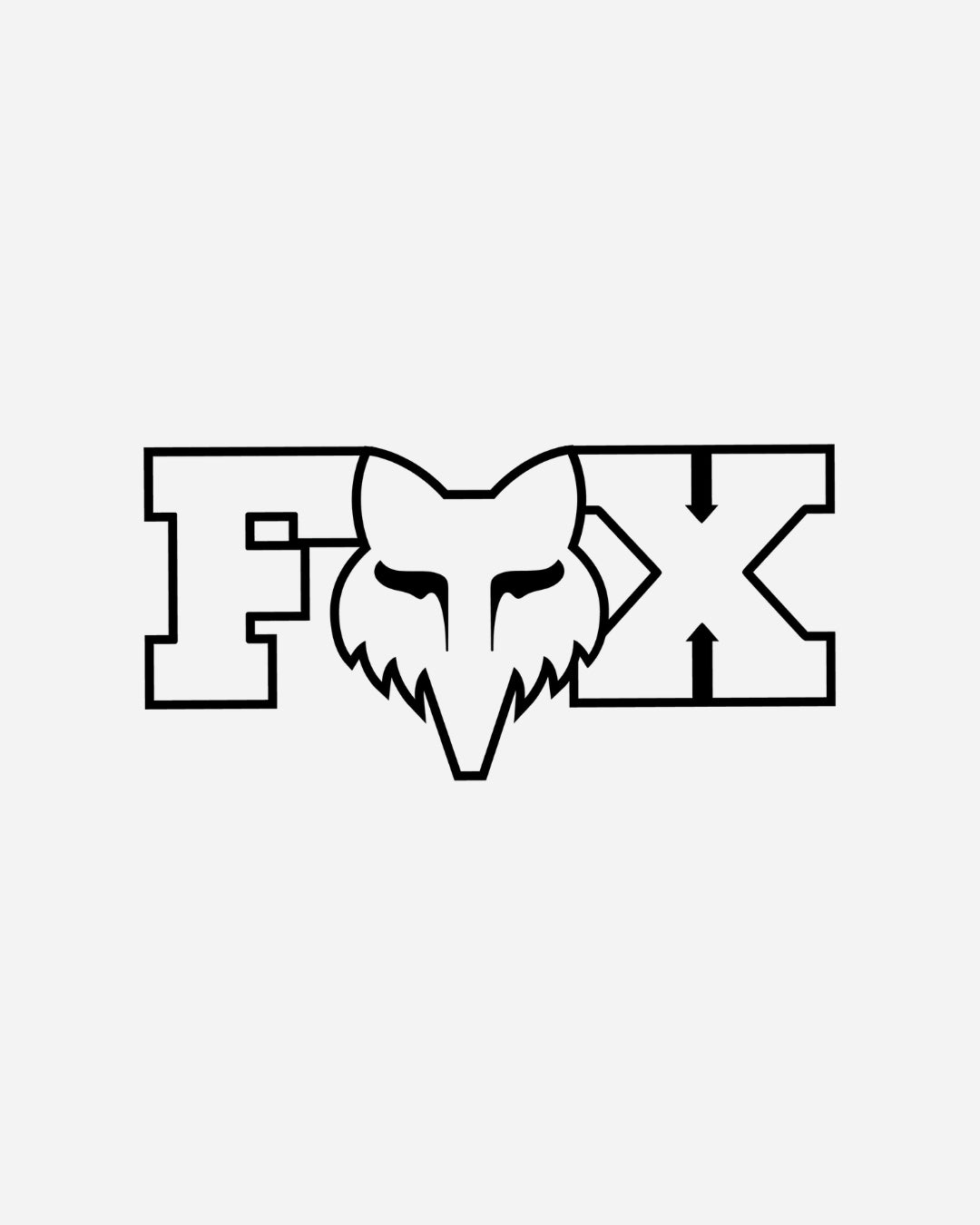Autocollant Fox Racing Fox Head X - 7cm