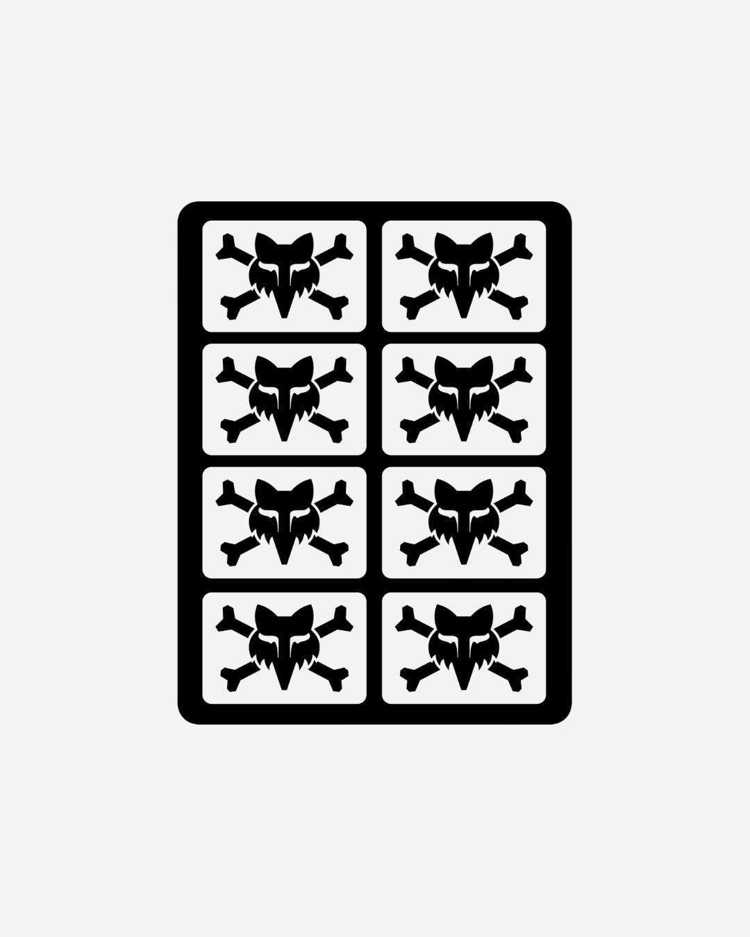 Autocollant Fox Racing Victory Logo Pack - Blanc