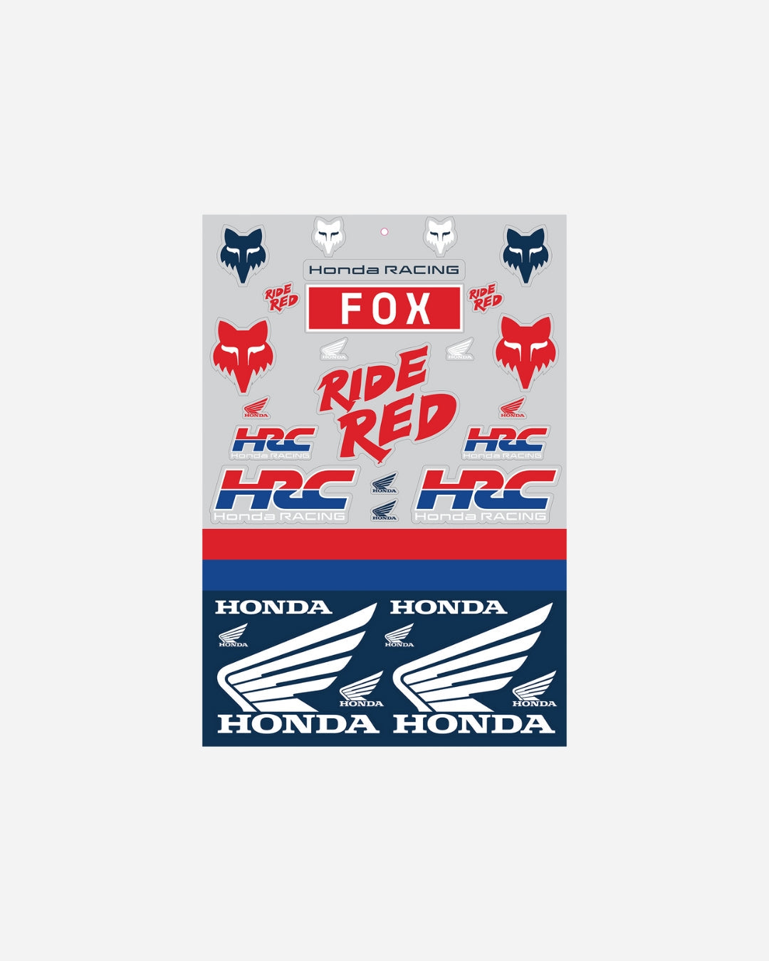 Autocollant Fox Racing Honda Track Pack - Multicolore
