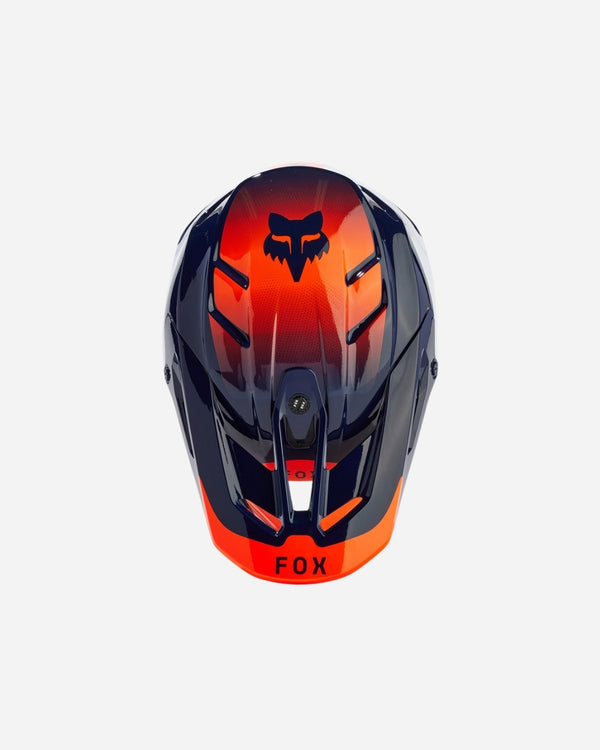 Visiera Fox Racing V3 Revise - Blu navy/Arancione