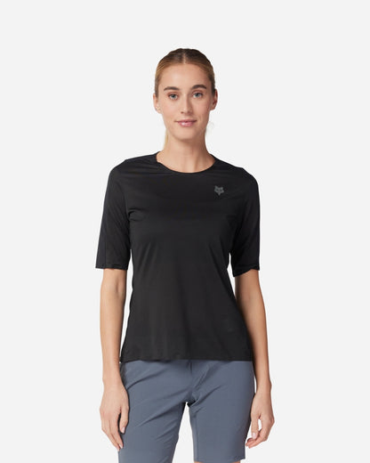 Fox Racing Flexair Ascent Women's Short Sleeve Jersey - Black