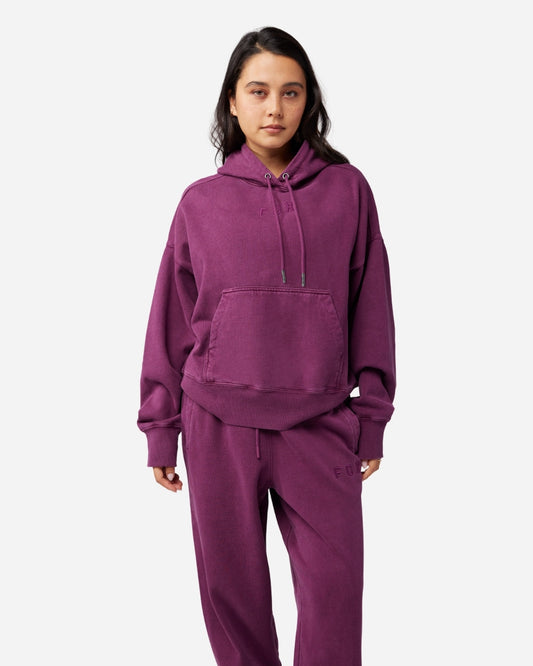 Sweat à Capuche Oversize Fox Racing Wordmark - Sangria