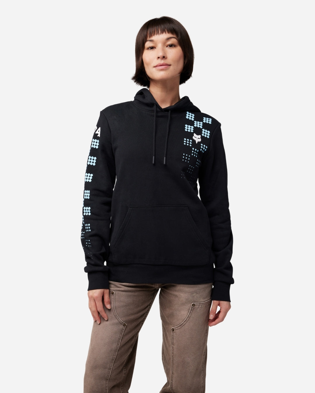 Felpa con cappuccio Fox Racing Check It da donna - Nera