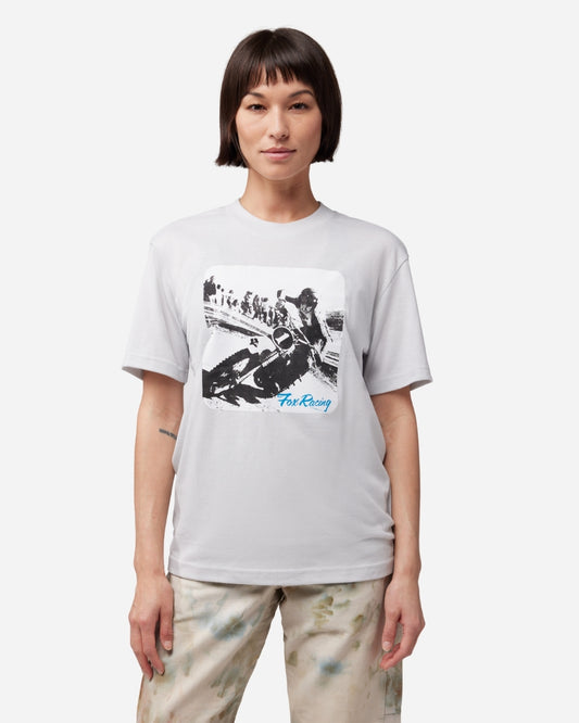 T-shirt Femme Fox Racing Scripted manches courtes - Gris clair