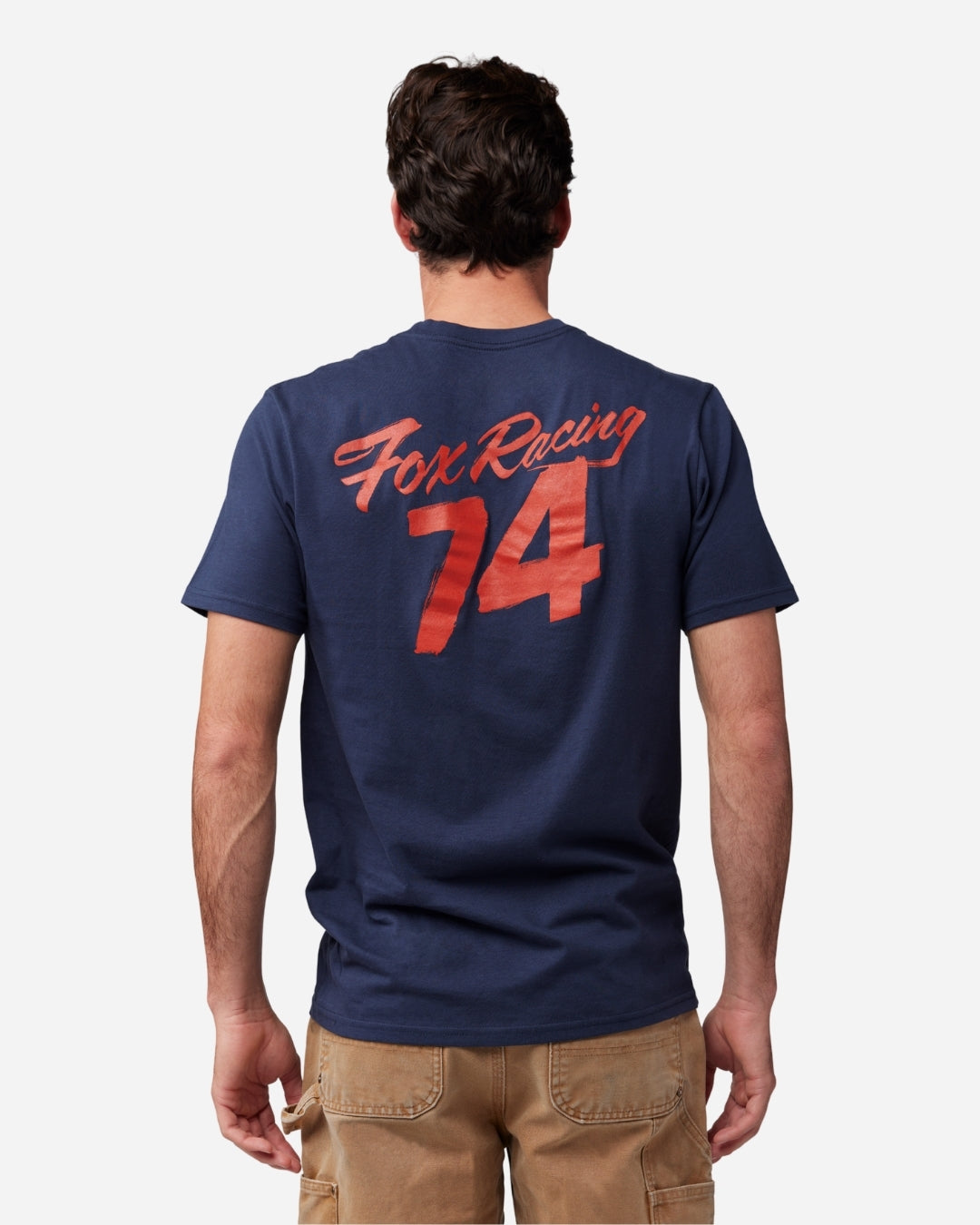 Fox Racing Kurzarm-T-Shirt mit Aufdruck – Mitternachtsblau