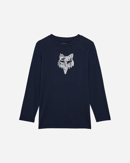 T-shirt Jeunes Fox Racing The World manches longues - Bleu minuit