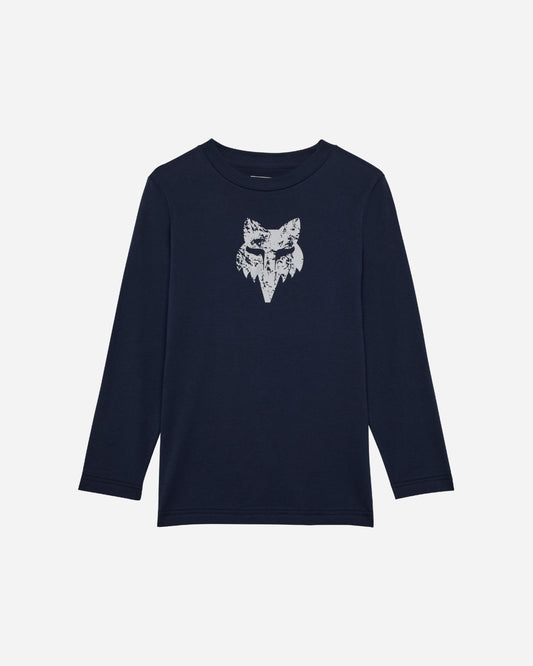 T-shirt Jeunes Fox Racing The World manches longues - Bleu minuit