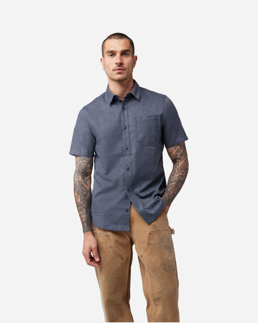 Chemise tissée Fox Racing Level Up manches courtes - Bleu minuit