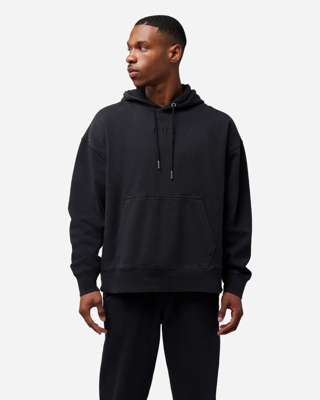 Sweat à capuche oversize Fox Racing Wordmark - Noir