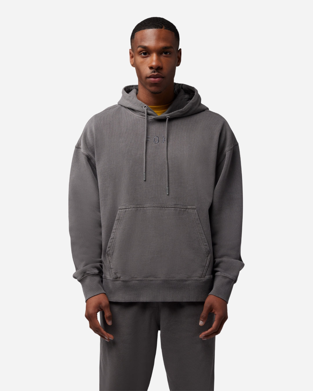 Fox Racing Oversize-Hoodie mit Schriftzug - Zinnfarben