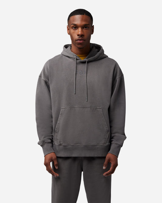 Sweat à capuche oversize Fox Racing Wordmark - Étain