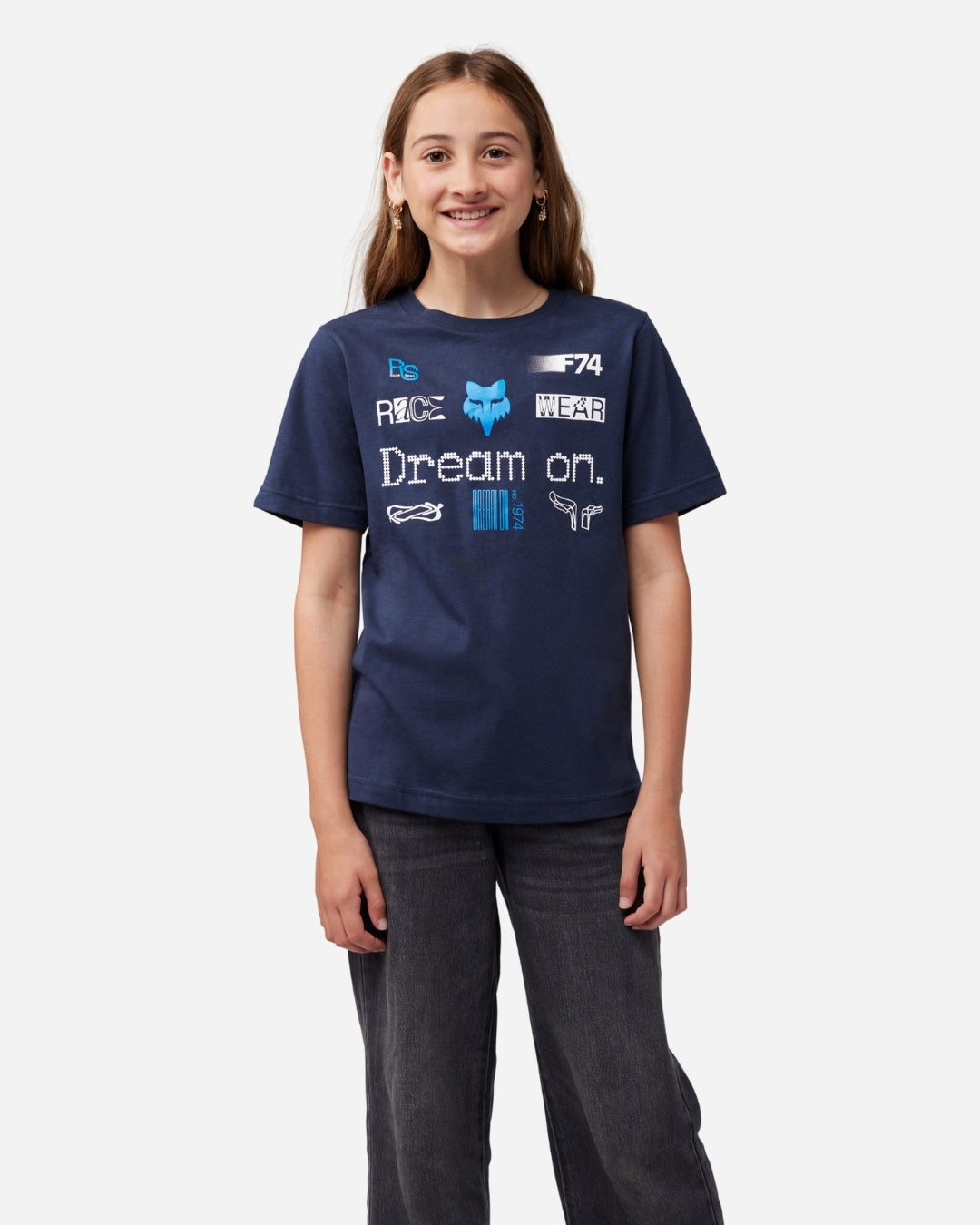T-shirt Jeunes Fox Racing RS Dream manches courtes - Bleu minuit