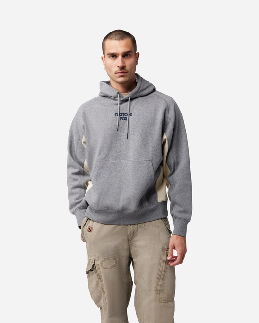 Sweat à capuche oversize Fox Racing Moto-X Fleece - Gris chiné