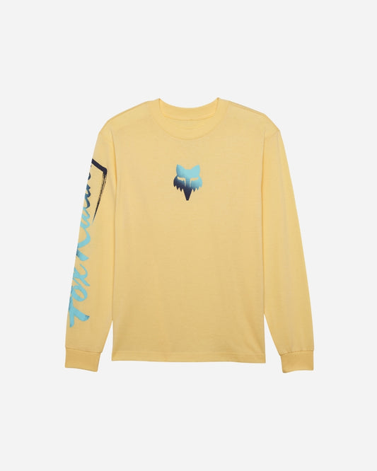 T-shirt Femme Fox Racing Scripted manches longues - Jaune Pâle