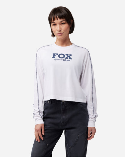 T-shirt Femme Fox Racing Speed & Service manches longues - Blanc