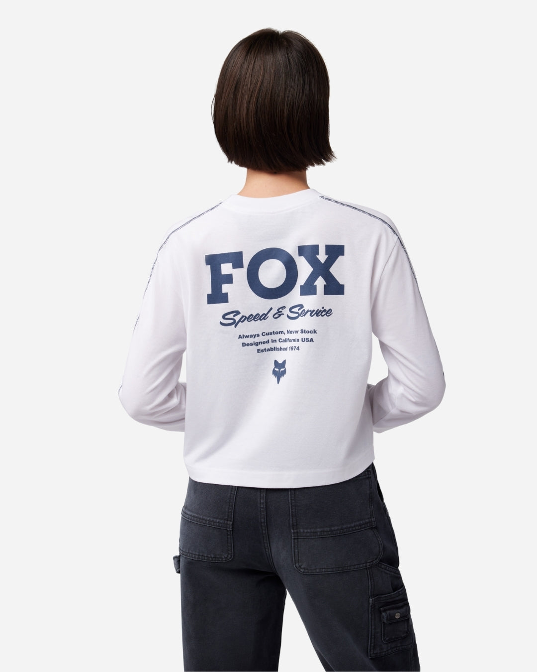 T-shirt Femme Fox Racing Speed & Service manches longues - Blanc