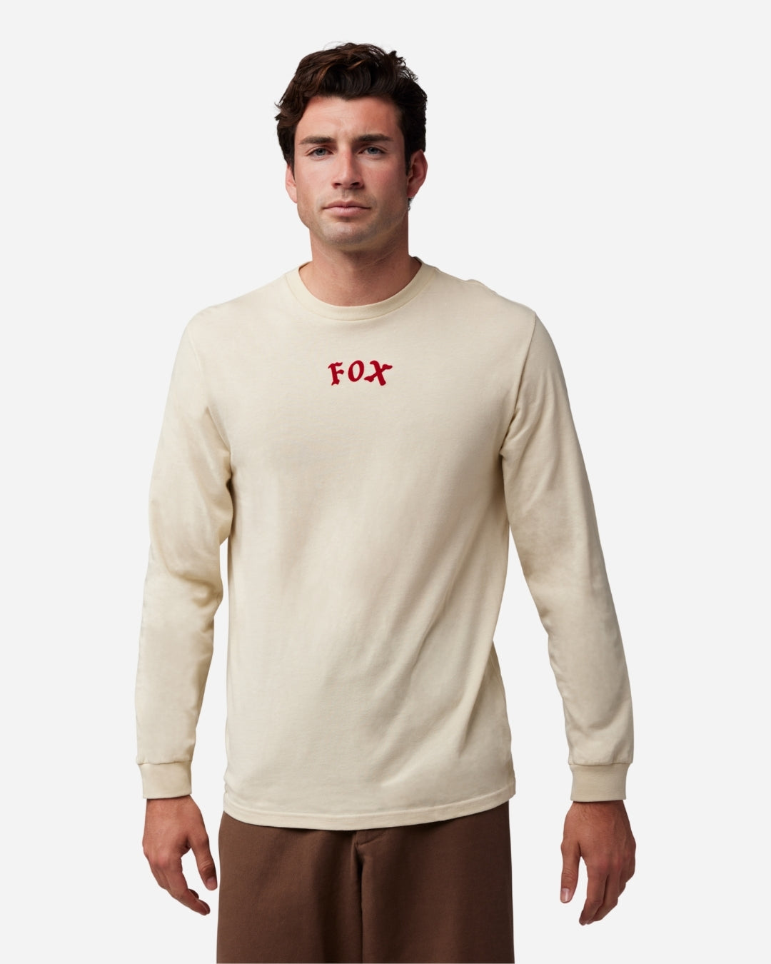 T-shirt Fox Racing Race manches longues - Crème