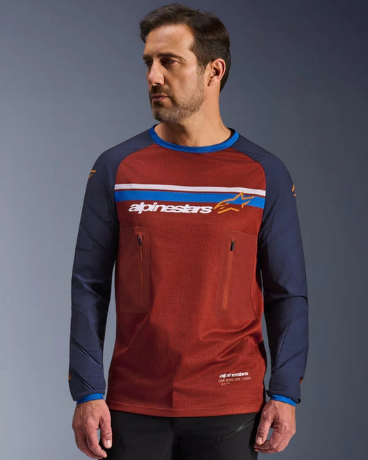 Maglia Alpinestars Maxdura Dual - Marrone ruggine/Indaco