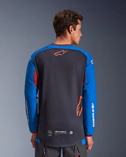 Maillot Alpinestars Maxdura Dual - Gris foncé/Bleu royal