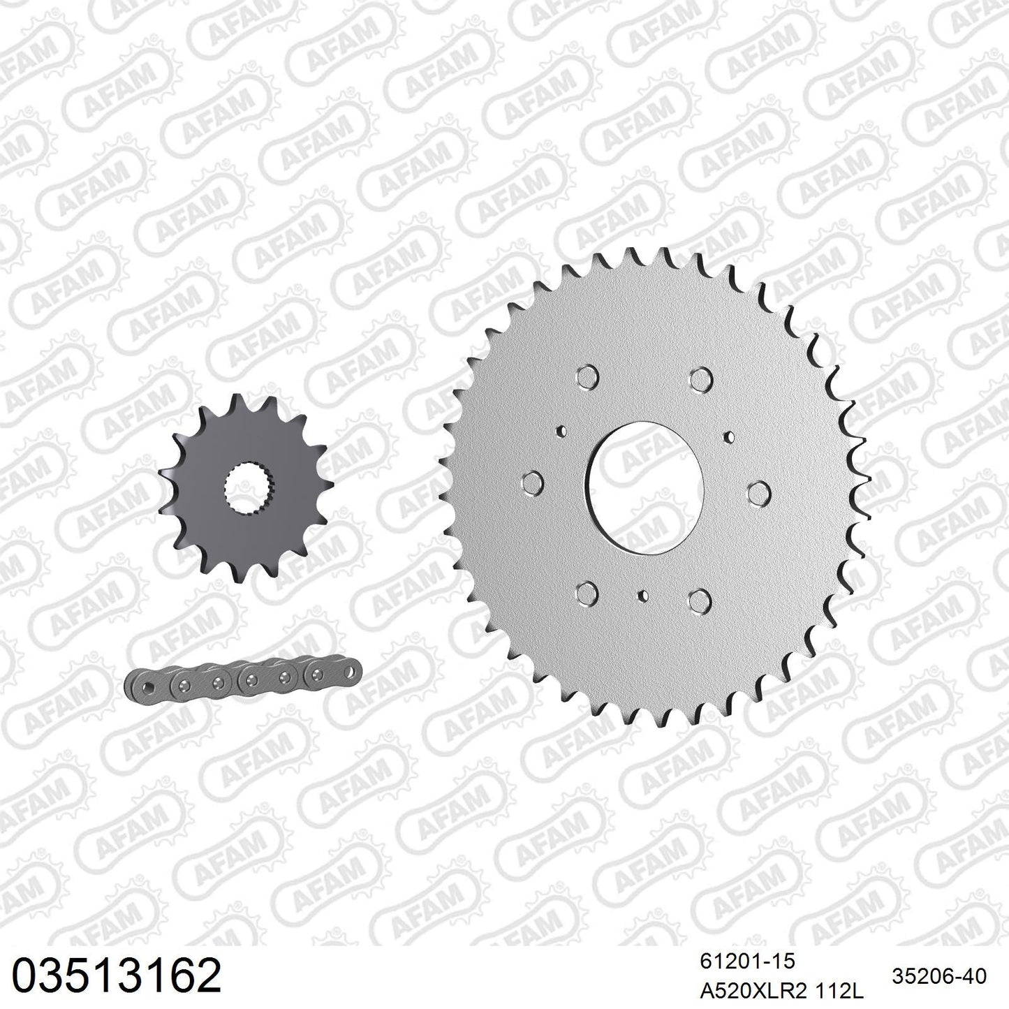 Kit chaîne AFAM Aprilia Classic 125 (1996-1998)