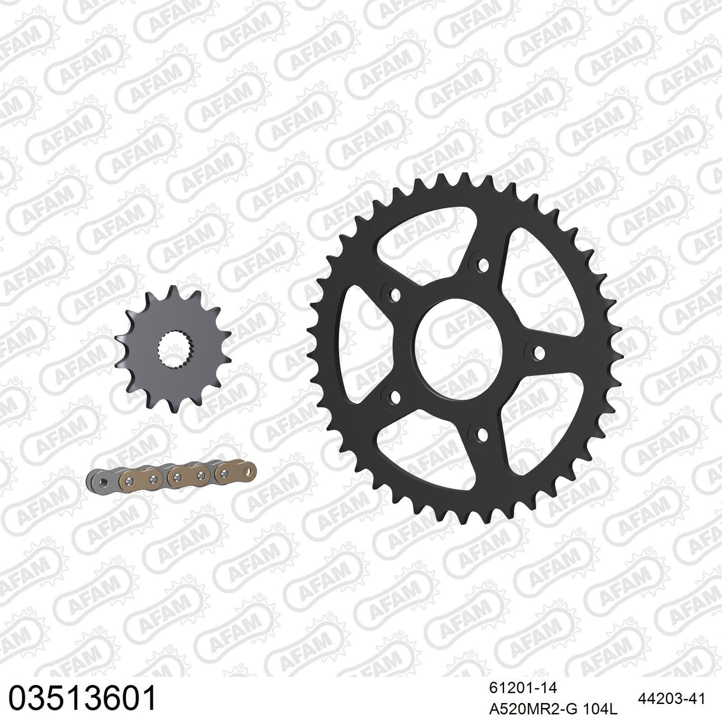 Kit chaîne AFAM Aprilia Tuareg 125 (1990)