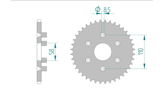Couronne AFAM 35206 - 40 dents
