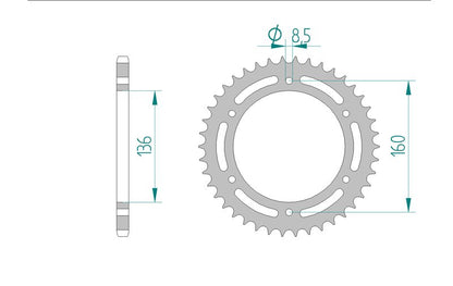 Couronne AFAM 35304 - 43 dents