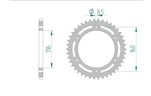 Couronne AFAM 35304 - 49 dents