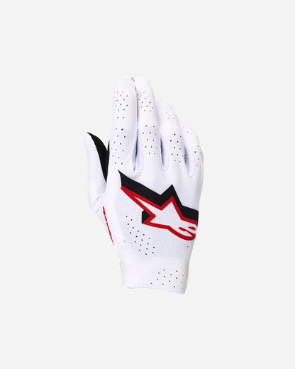Gants Alpinestars Supertech Mx - Blanc/Noir/Rouge feu
