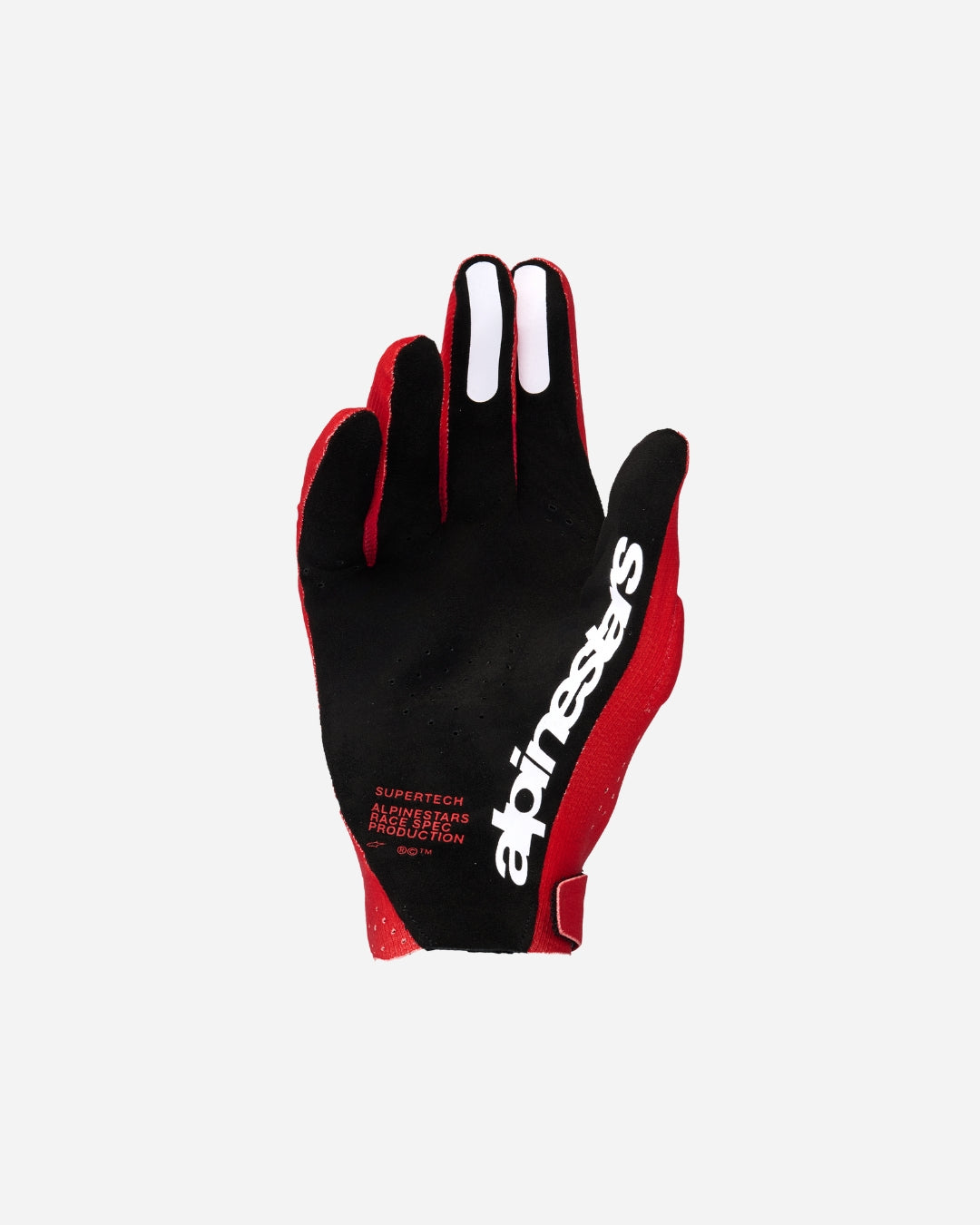Gants Alpinestars Supertech Mx - Rouge feu/Noir/Blanc