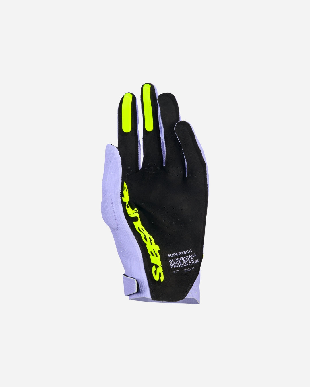 Gants Alpinestars Supertech Mx - Lavande/Violet/Jaune Fluo