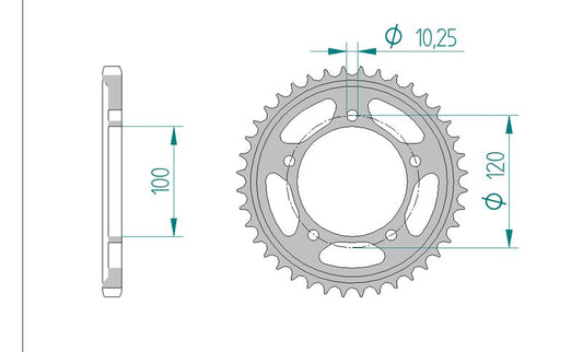 Couronne AFAM 35802 - 46 dents