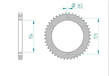 Couronne AFAM 35803 - 43 dents