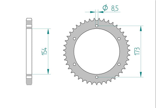 Couronne AFAM 35803 - 43 dents