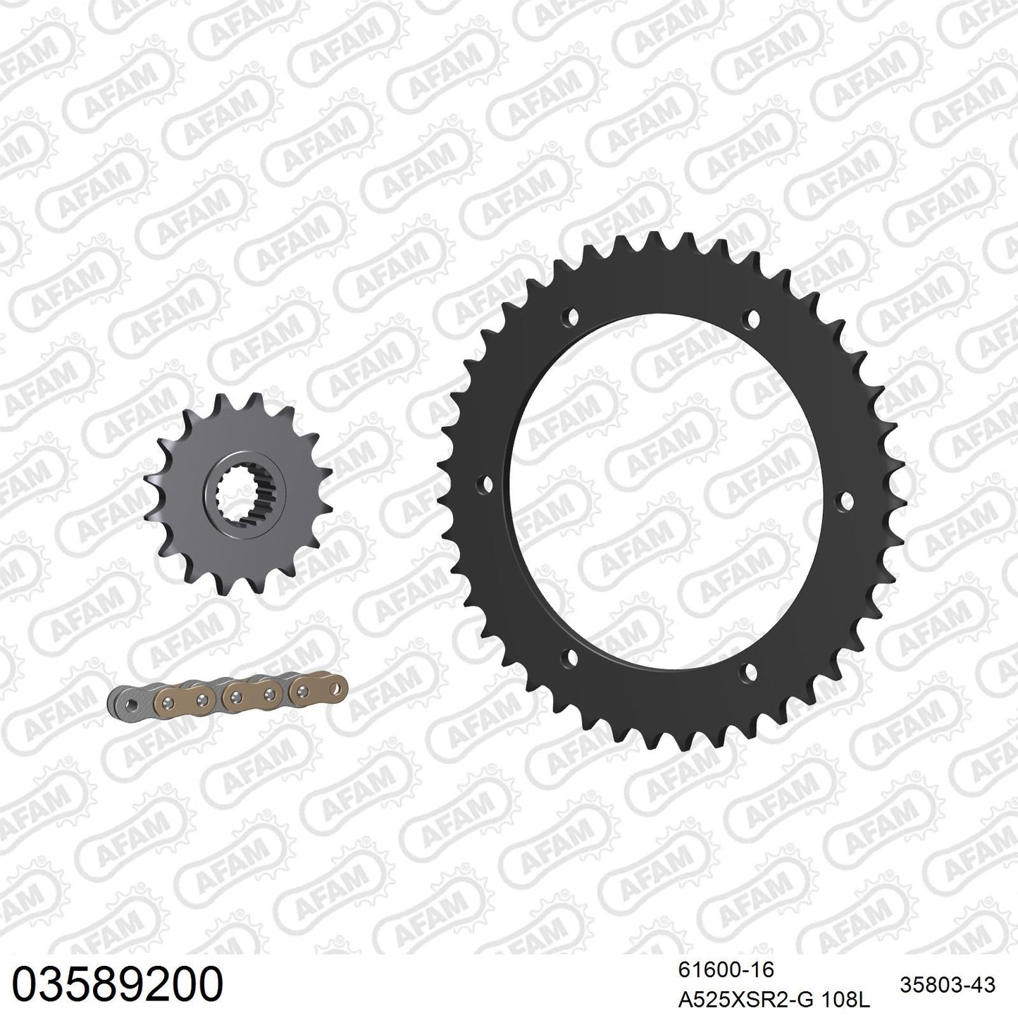 Kit chaîne AFAM Aprilia RST 1000 Futura (2001-2003)