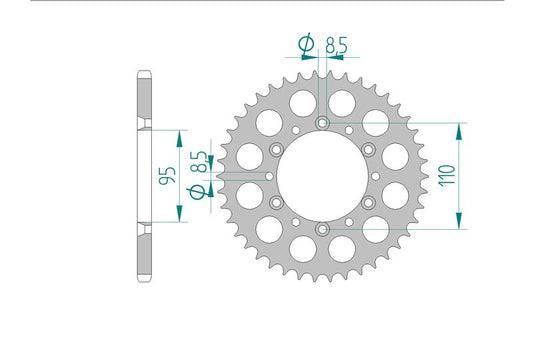 Couronne AFAM 36305 - 42 dents
