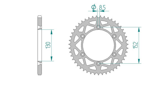 Couronne AFAM aluminium 36400 - 48 dents