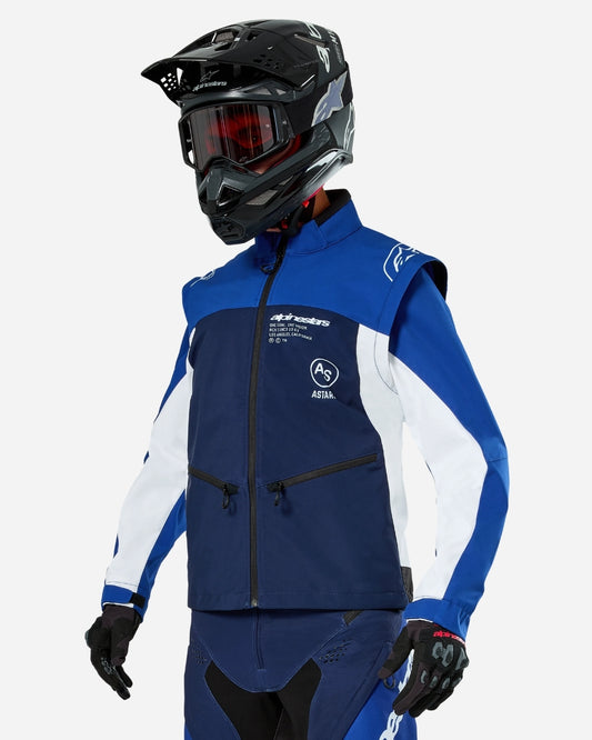 Alpinestars Lite-Dura Softshell Jacke - Marineblau/Hellblau/Weiss