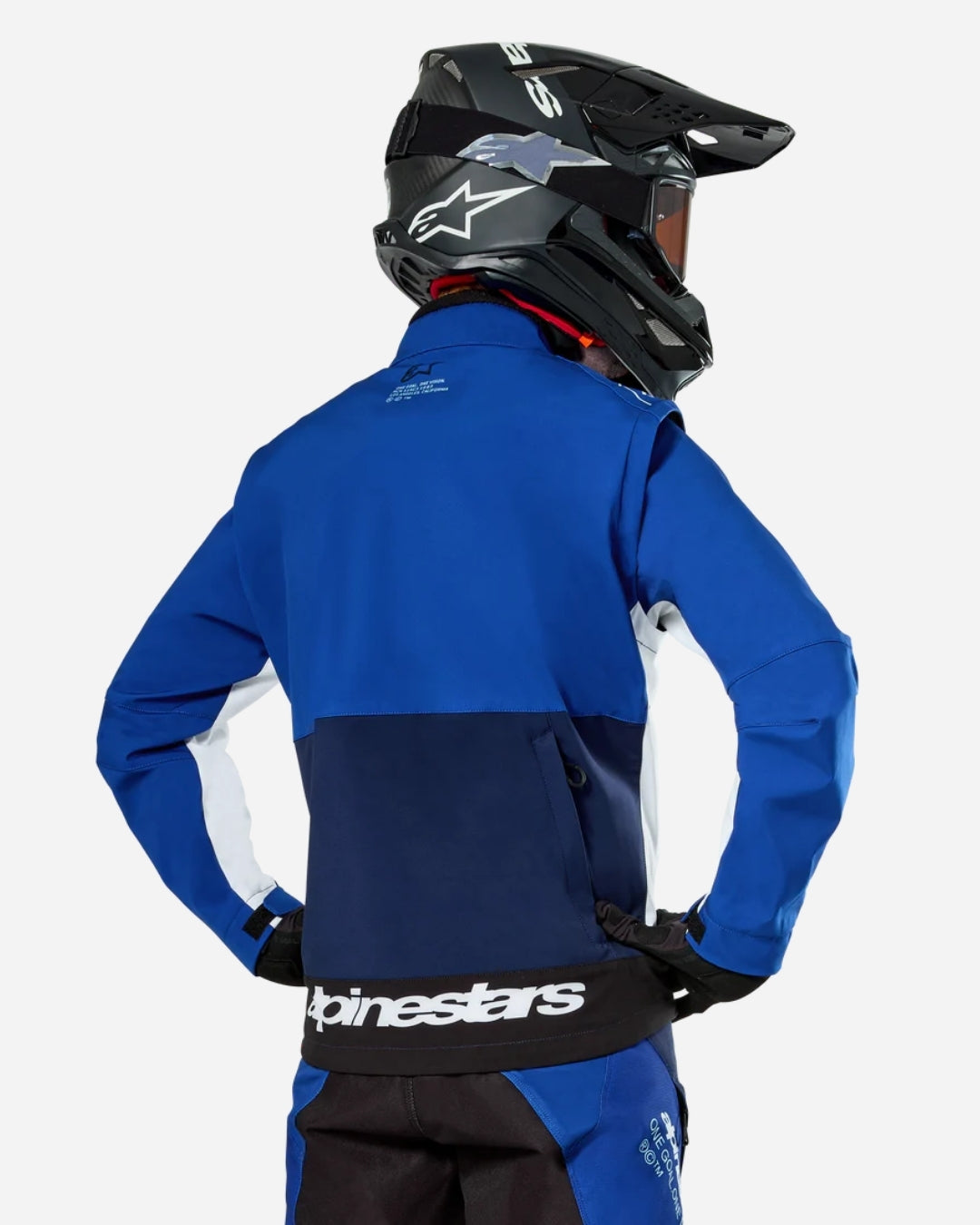 Alpinestars Lite-Dura Softshell Jacke - Marineblau/Hellblau/Weiss