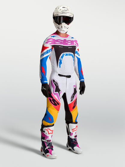 Alpinestars Supertech Dyna Pants - White/Blithe Blue/Black/Purple