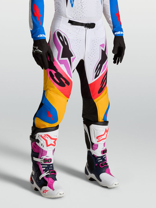 Pantalon Alpinestars Supertech Dyna - Blanc/Bleu Blithe/Noir/Violet