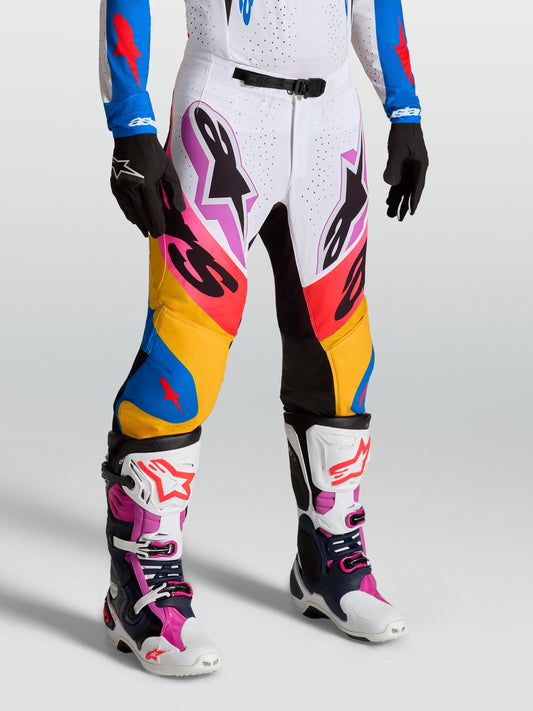 Alpinestars Supertech Dyna Pants - White/Blithe Blue/Black/Purple