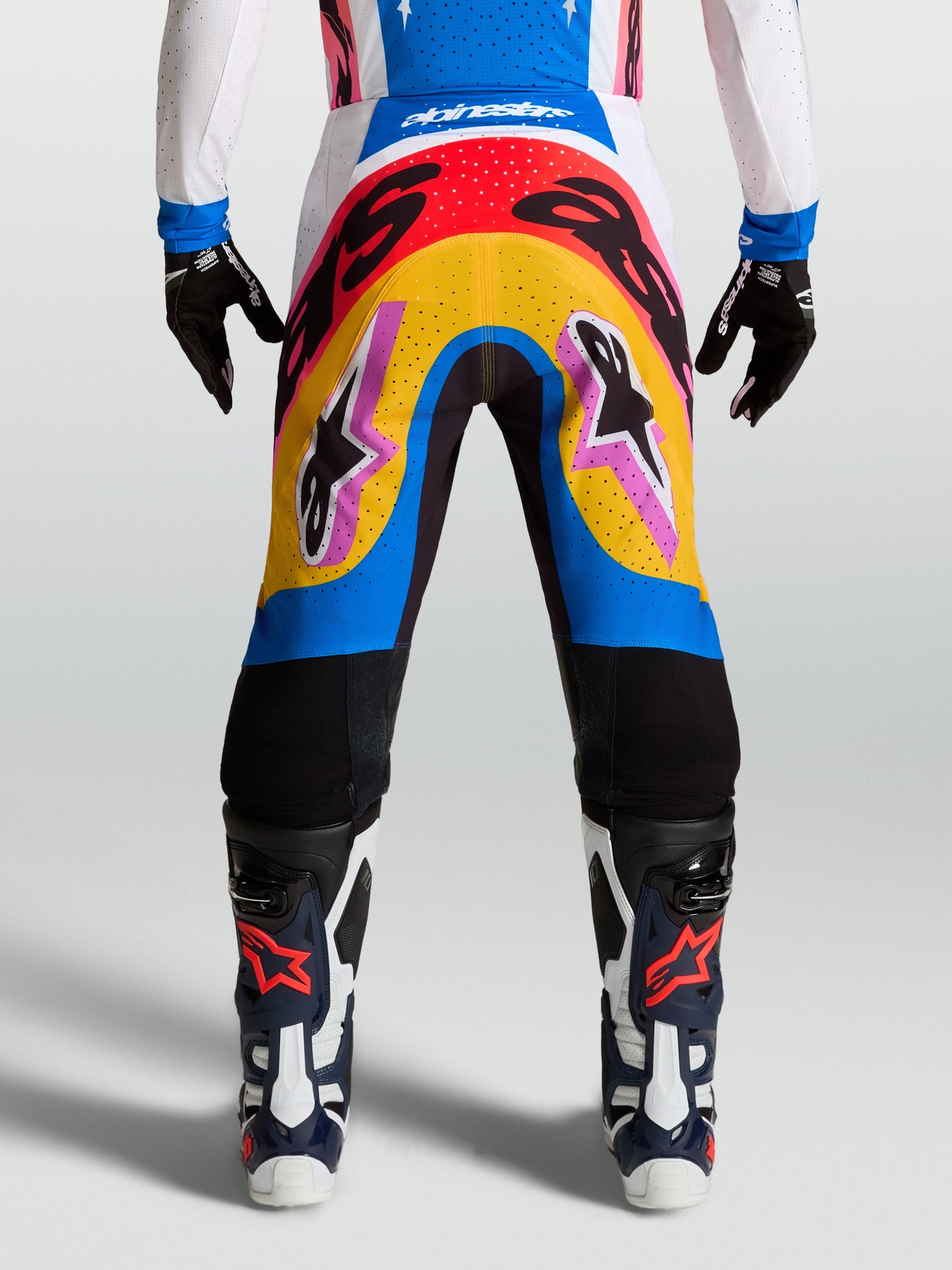 Alpinestars Supertech Dyna Pants - White/Blithe Blue/Black/Purple