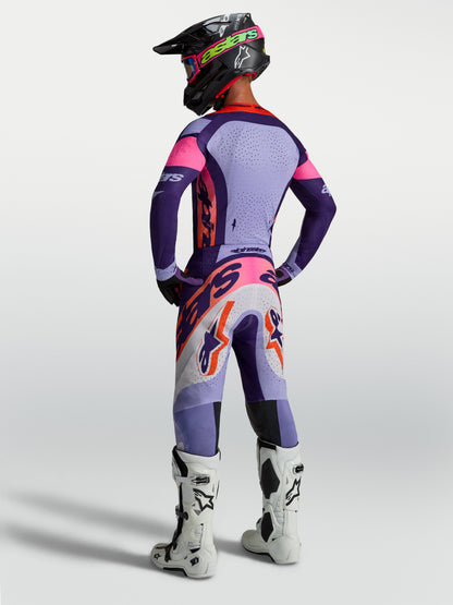 Pantalon Alpinestars Supertech Dyna - Violet clair/Violet foncé/Rose fluo