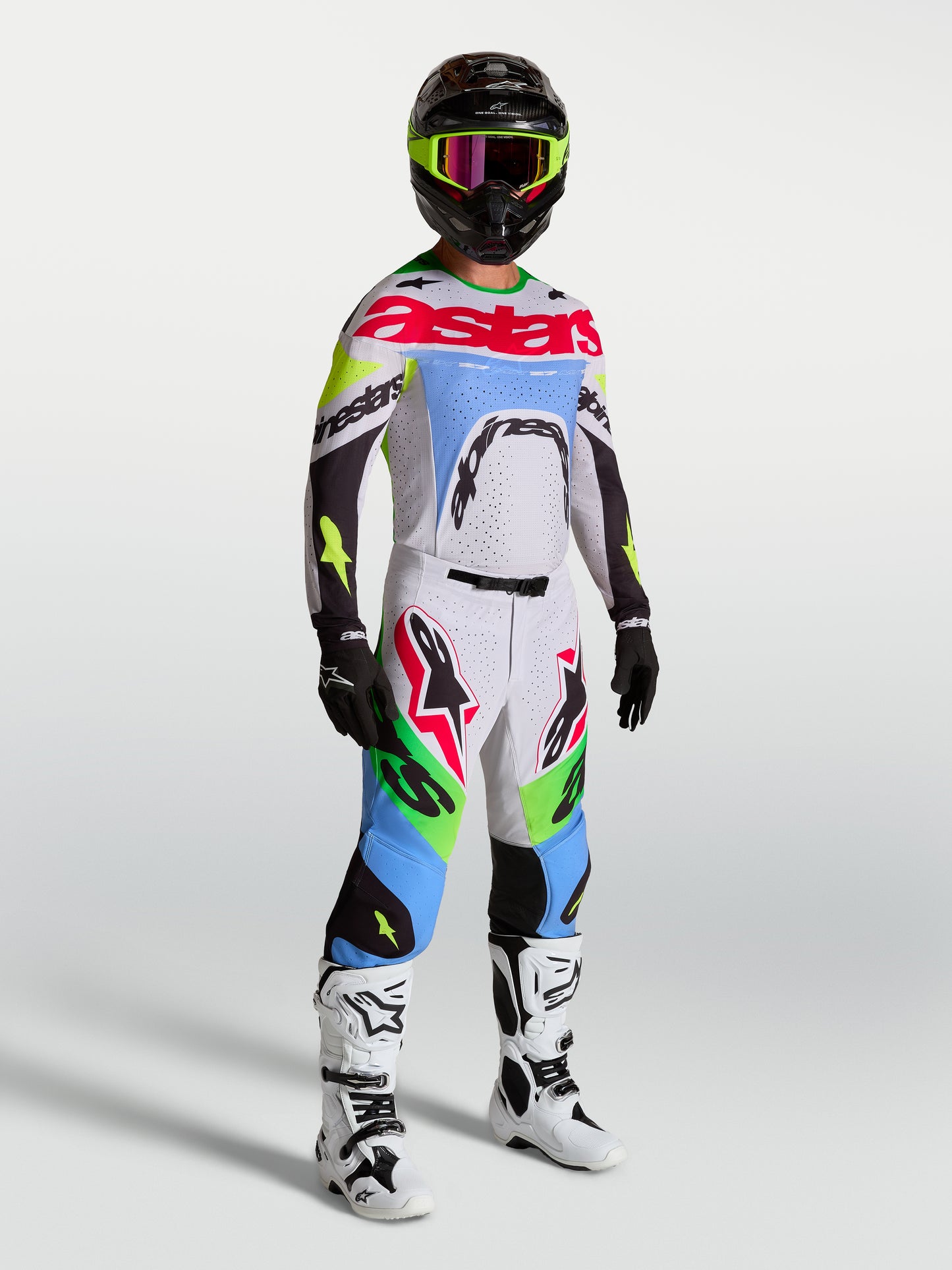 Alpinestars Supertech Dyna Pants - Light Lilac/Green Fluo/Black