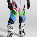 Pantaloni Alpinestars Supertech Dyna - Lilla chiaro/Verde fluo/Nero