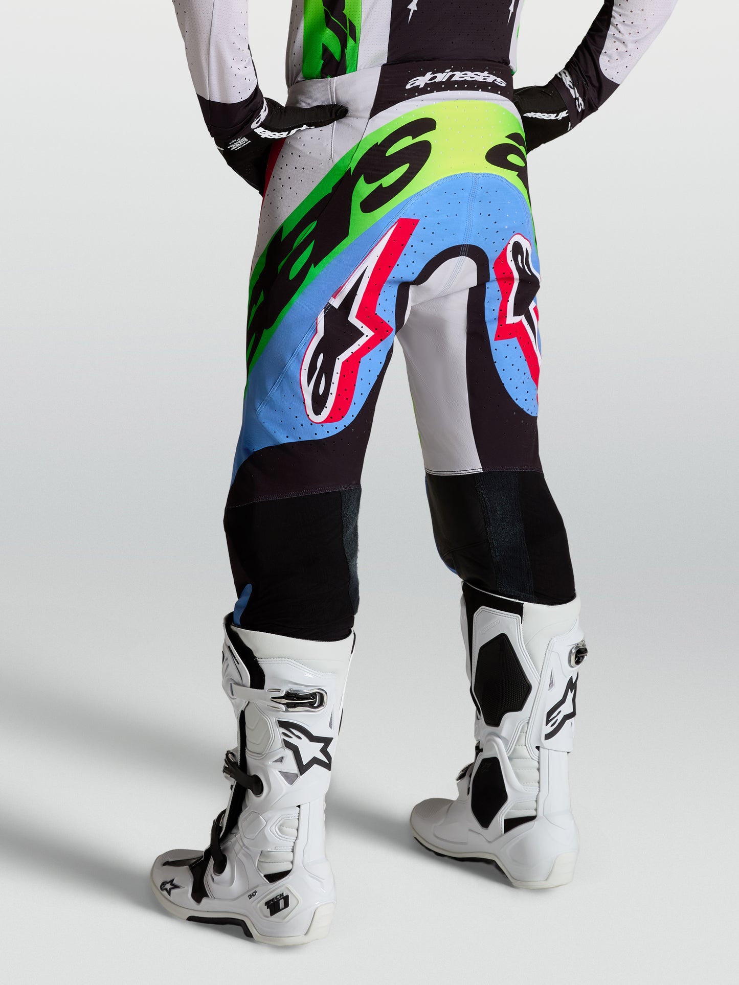 Alpinestars Supertech Dyna Pants - Light Lilac/Green Fluo/Black