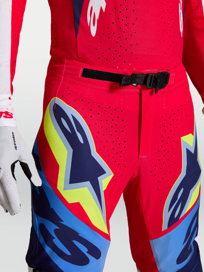 Alpinestars Supertech Dyna Pants - Fire Red/White/Navy Blue